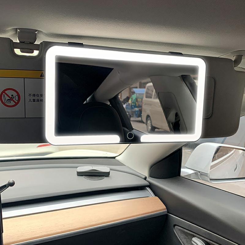 Oglindă De Machiaj | Oglindă De Machiaj Cu Led Pentru Parasolarul Auto, Portabilă, Cu Iluminare Suplimentară, Oglindă Inteligentă Hd Pentru Retușuri De Frumusețe În Mașină. Oglindă De Machiaj Oglindă De Machiaj